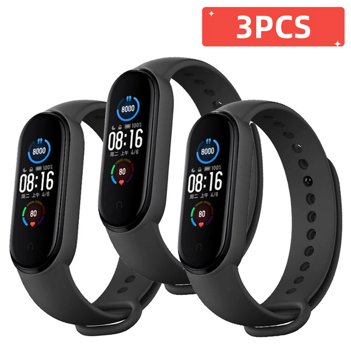 3Pcs Watchband For Mi Band 7 6 4 5 3 Bracelet Xiaomi Mi Band Strap Silicone